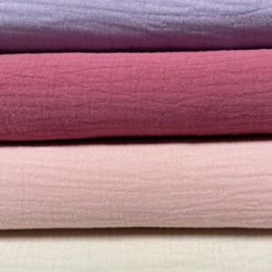 Bomuldsjersey – Æbler pink baggrund