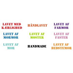 “Håndlavet” mærker – strygefolie (10 stk.)