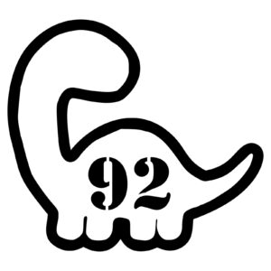 Størrelsesmærker dino- små ark (10 stk.)