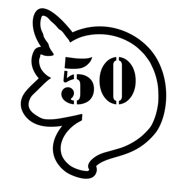 Størrelsesmærker enhjørning – små ark (10 stk.)