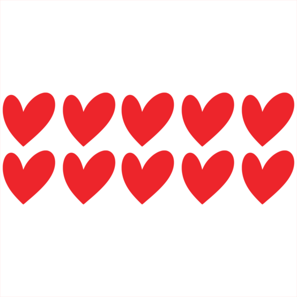 hjerter anden form Strygefolie – søde hjerter