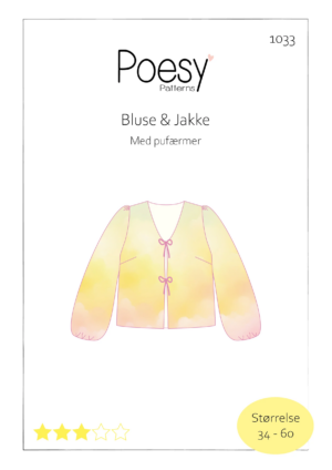 Bluse & jakke med pufærmer 1033 Poesy Patterns