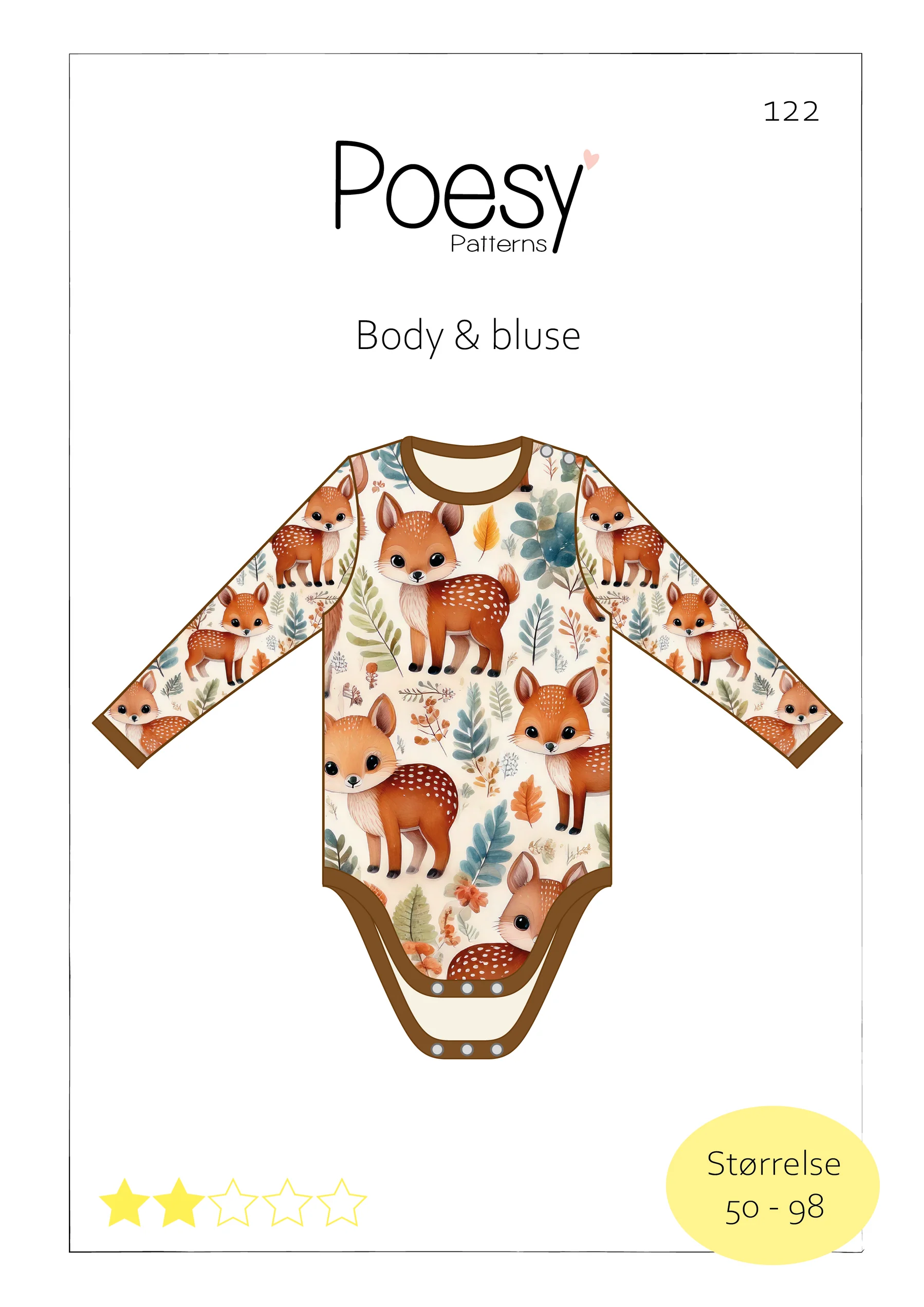 Body & bluse 122 Poesy Patterns – Musling T