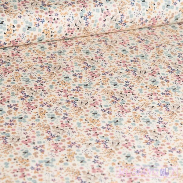 Bomuldsjersey – Kærlighedsblomster