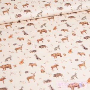 Bomuldsjersey – Vilde skovdyr