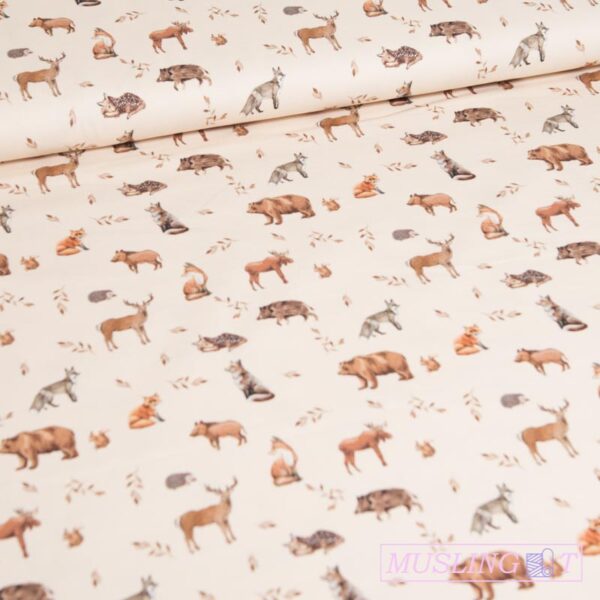 Bomuldsjersey – Vilde skovdyr