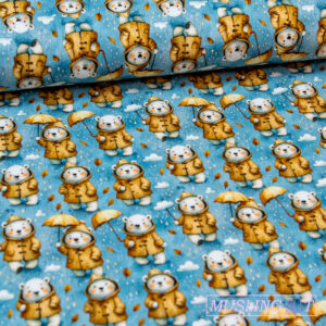 Bomuldsjersey – Søde bamser i regnvejr