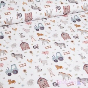 Bomuldsjersey – Bondegårdsdyr