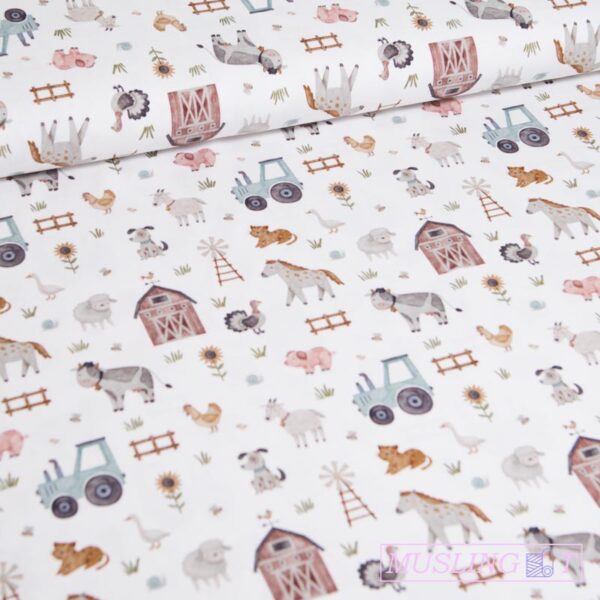 Bomuldsjersey – Bondegårdsdyr