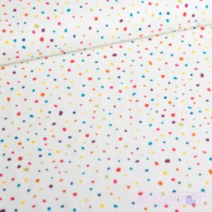 Bomuldsjersey – Farvede prikker
