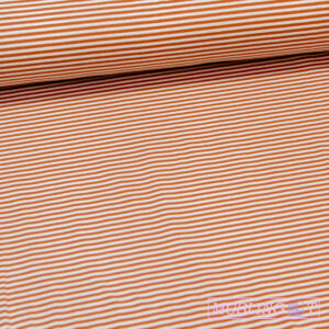 Bomuldsjersey – Kobber striber