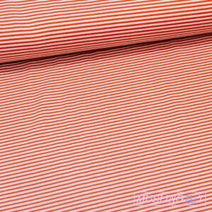 Bomuldsjersey – Mursten striber