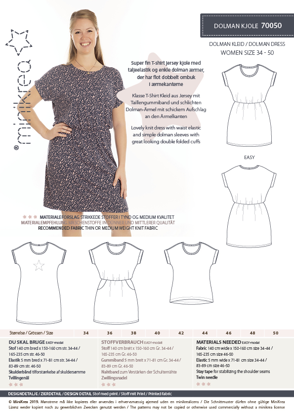 Dolman kjole – Minikrea