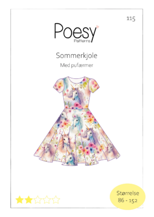 Sommerkjole med pufærmer 115 Poesy Patterns