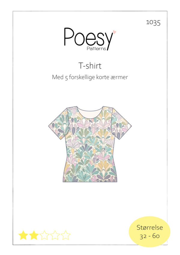 T-shirt med forskellige ærmer 1035 Poesy Patterns