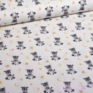 Bomuldsjersey – Godnat zebraer