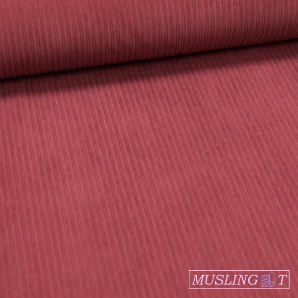 Rib Cord - High-Low Rib cord m. elastan bordeaux