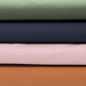 Bomuldsjersey – Æbler pink baggrund