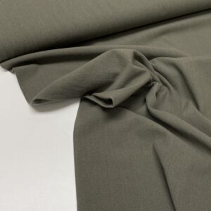 Vasket bomuldsstof - Armygrøn