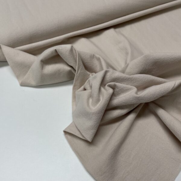 Vasket bomuldsstof - Lys beige