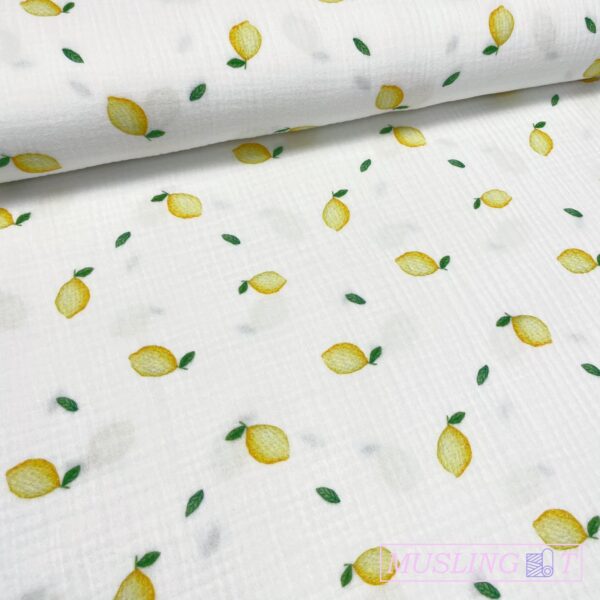 Musselin - Citroner Musselin double gauze - Citroner