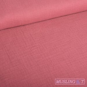 Musselin double gauze - Hindbær