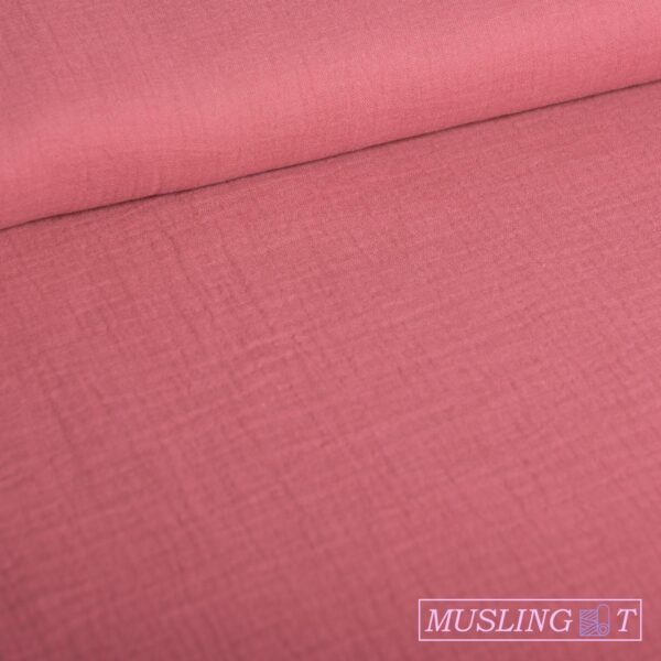 Musselin double gauze - Hindbær