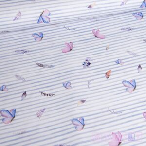 Poplin - Lilla striber sommerfugle