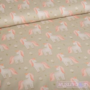 Musselin double gauze - Enjørning