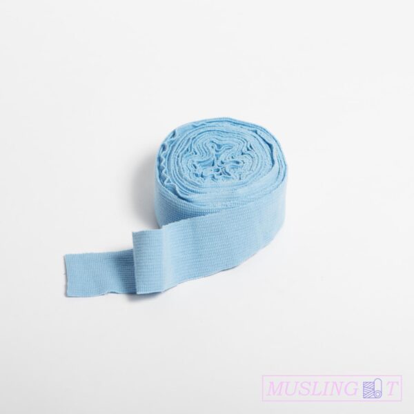 Skåret rib - Lys blå