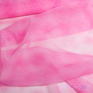 Tyl - Lyserød med glitter