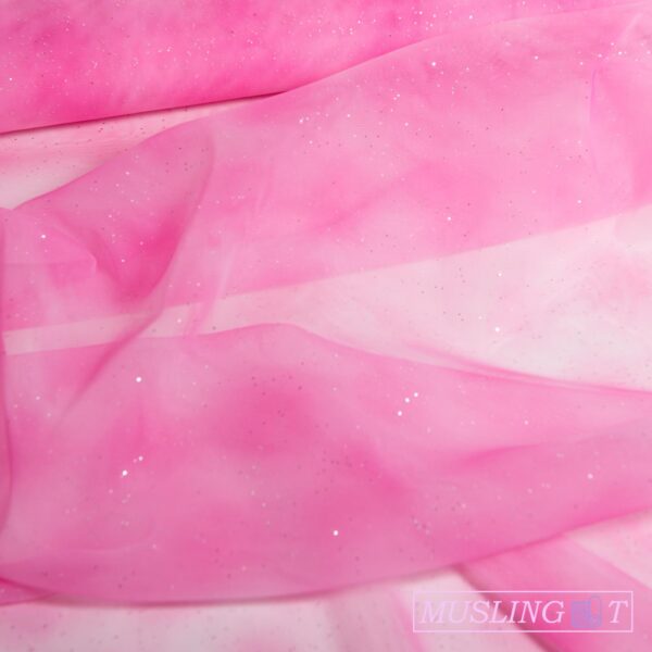 Tyl - Lyserød med glitter