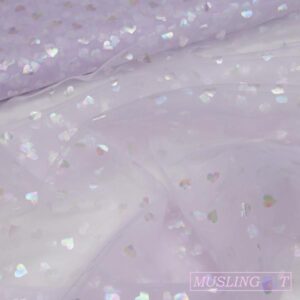 Tyl - Lilla m. regnbuehjerter