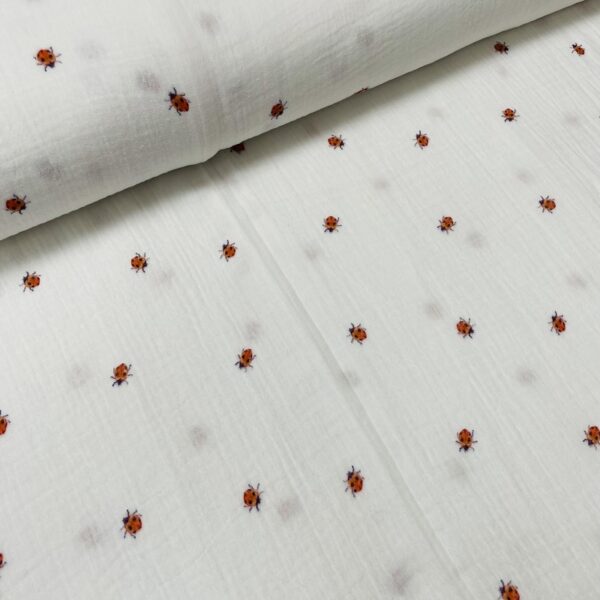 Musselin double gauze - Mariehøns