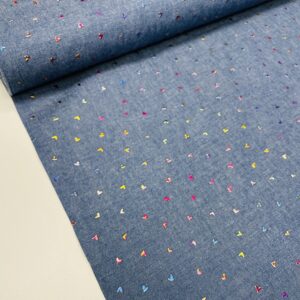 Jeans - Flerfarvede foliehjerter