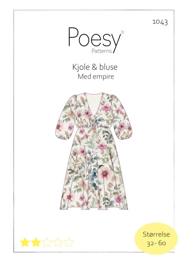 Kjole & bluse med empire 1043 Poesy Patterns