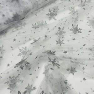 Tyl - Frost krystaller råhvid