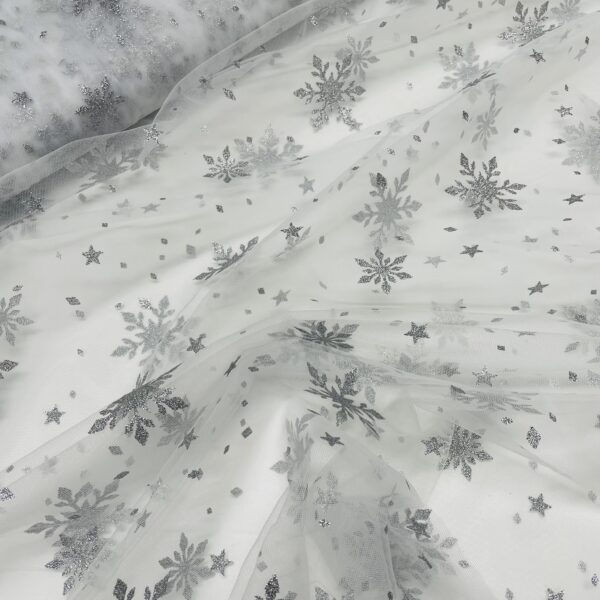 Tyl - Frost krystaller råhvid