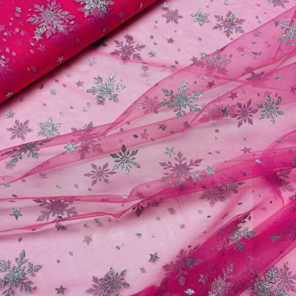 Tyl - Frost krystaller lyserød
