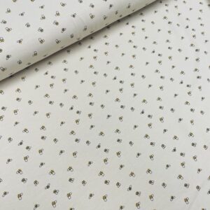 Bomuldsjersey – Små bier lys sand