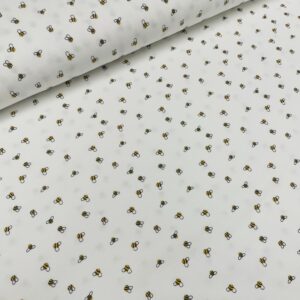 Bomuldsjersey – Små bier råhvid