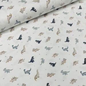 Bomuldsjersey – Små dinosauer