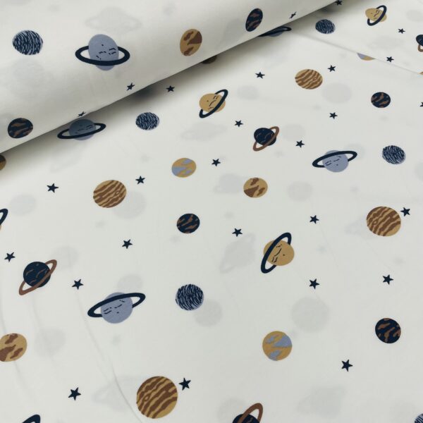 Bomuldsjersey – Små planeter og stjerner