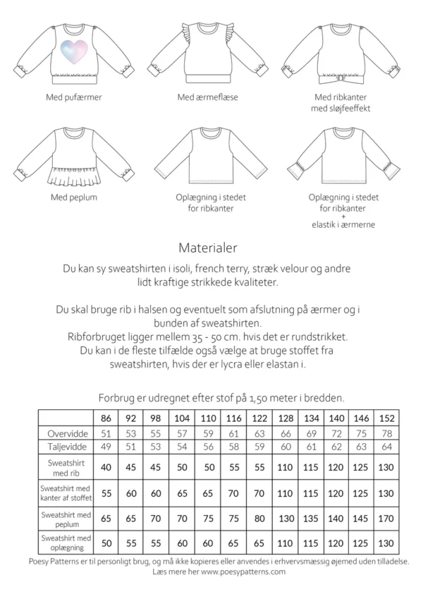Sweatshirt 129 Poesy Patterns
