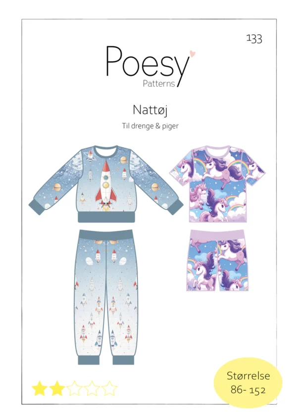 Nattøj 133 Poesy Patterns
