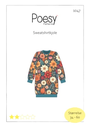 Sweatshirtkjole 1047 Poesy Patterns