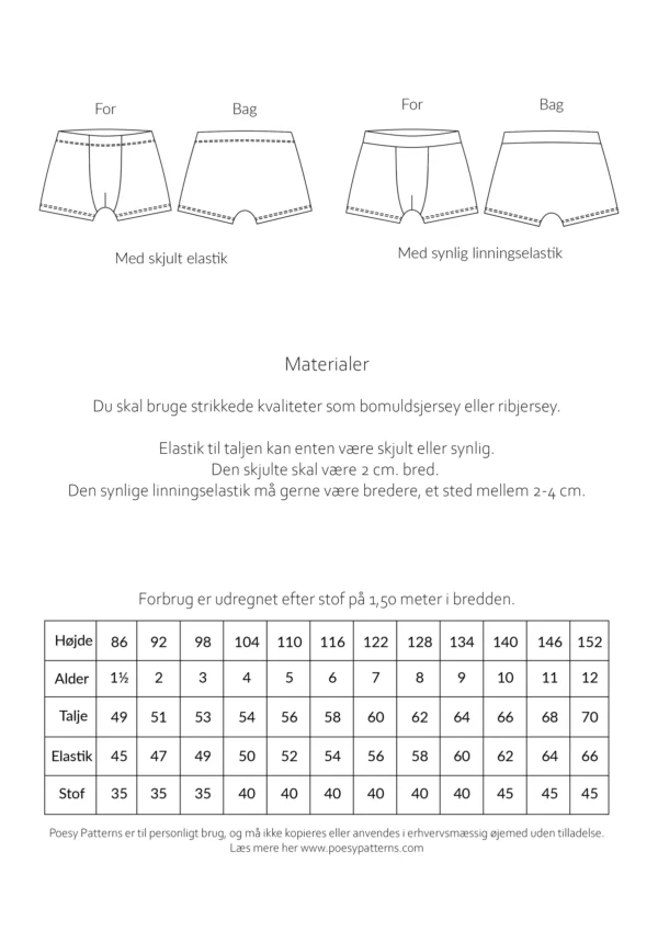 Boxershorts til børn 135 Poesy Patterns